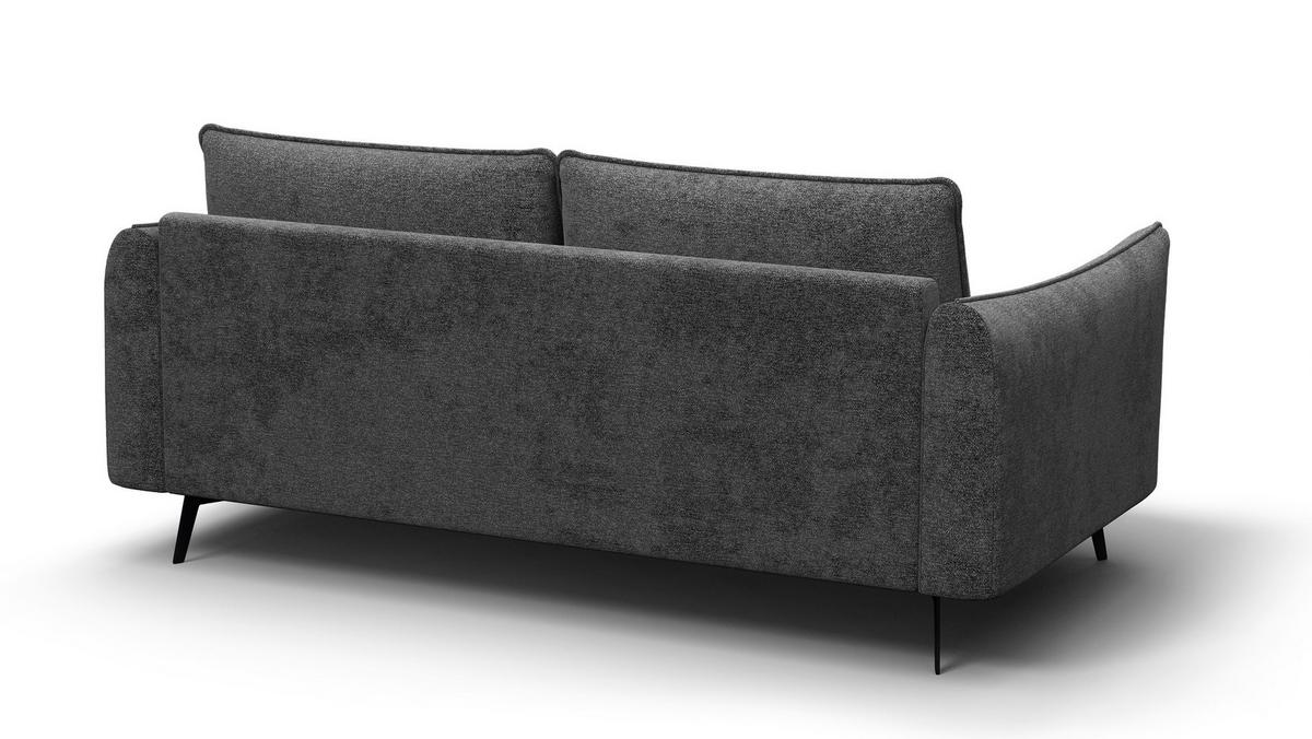 SOFA AERA 2,5-Sitzer, dunkelgrau - Dunkelgrau/Schwarz, Holz/Textil (187/89/96cm) - Wozimo