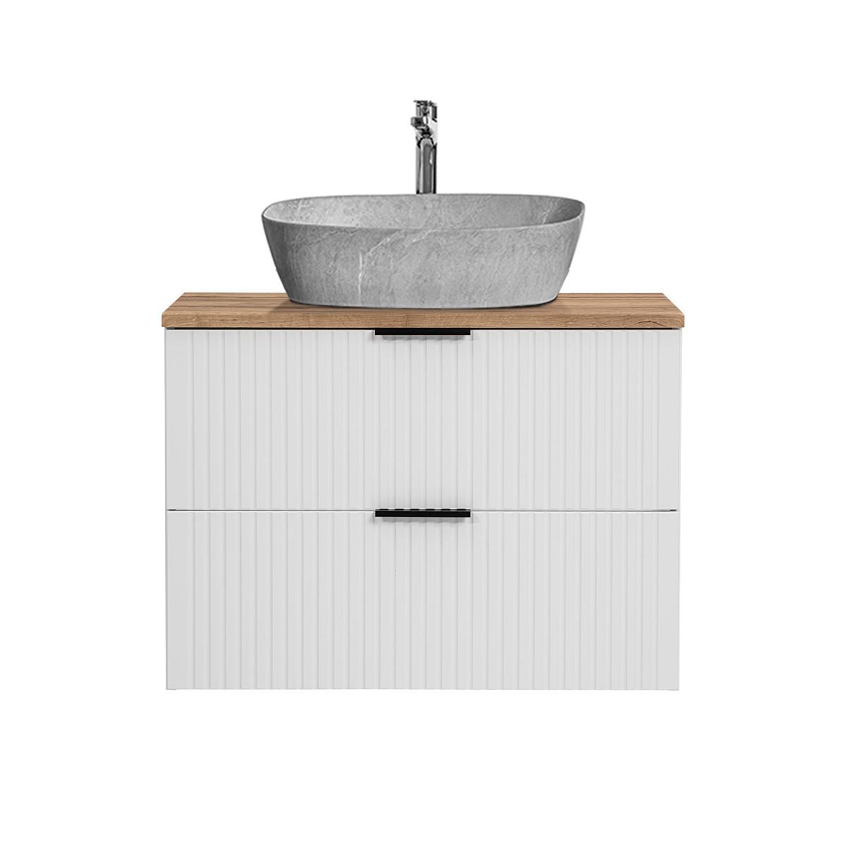 WASCHTISCH 80.6cm Adriel Weiß - Weiß, Holzwerkstoff (80.6/59/46cm) - Petits-meubles