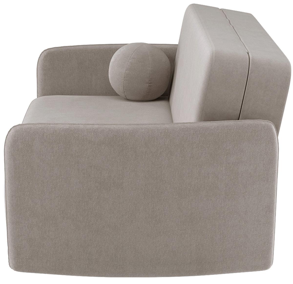 SCHLAFSOFA Paxi 165 cm - Ecru/Schwarz, Textil/Metall (165/84/106cm) - Selsey