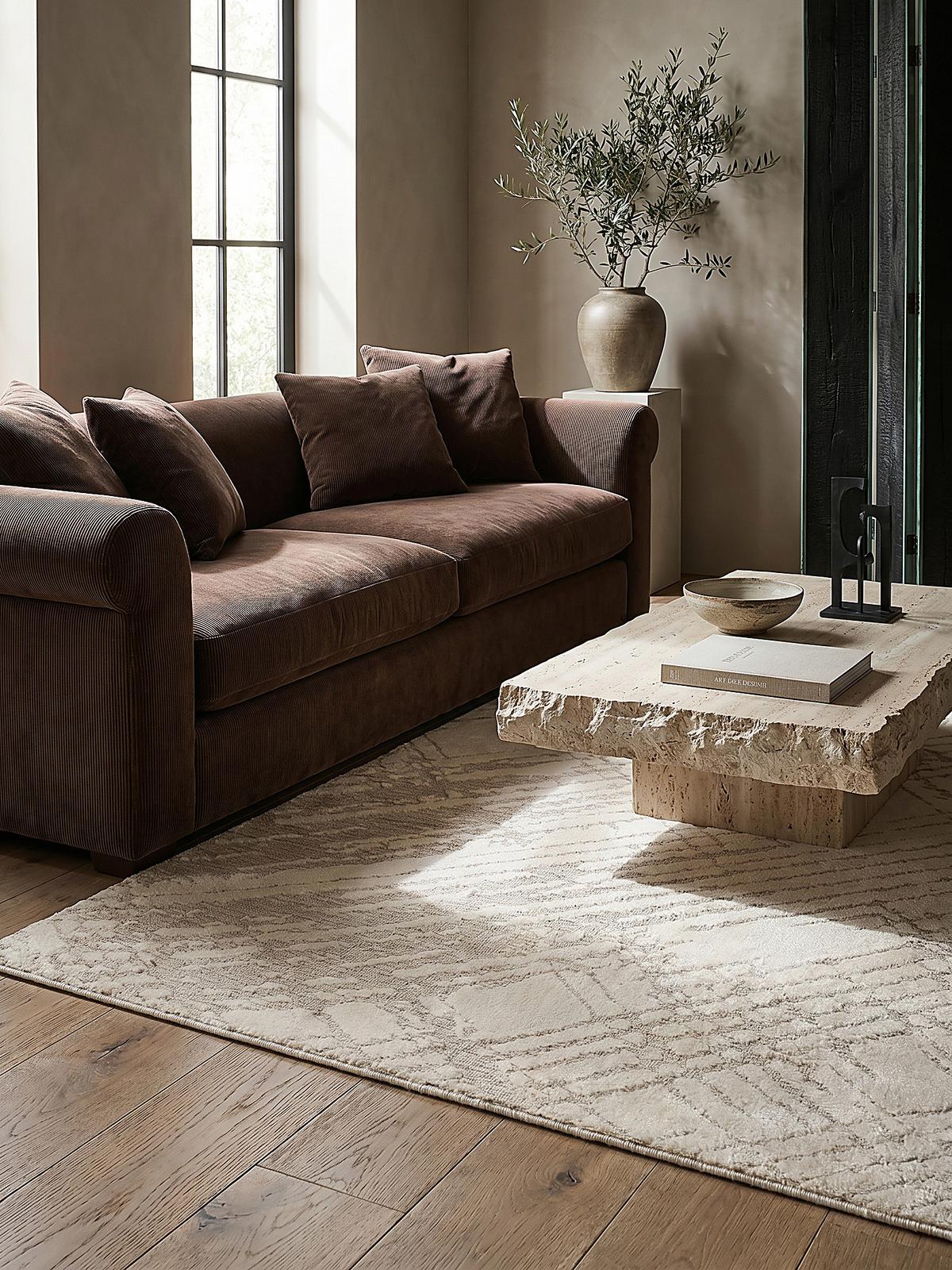 TEPPICH ARLEN, abstrakt, Creme, 120 x 170 cm - Beige, Textil (170/120cm) - KADIMA DESIGN