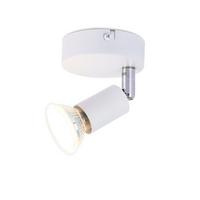 DECKENSTRAHLER Flensburg 1-flammig 8/8/10 cm - Weiß, Metall (8/8/10cm) - Nettlife