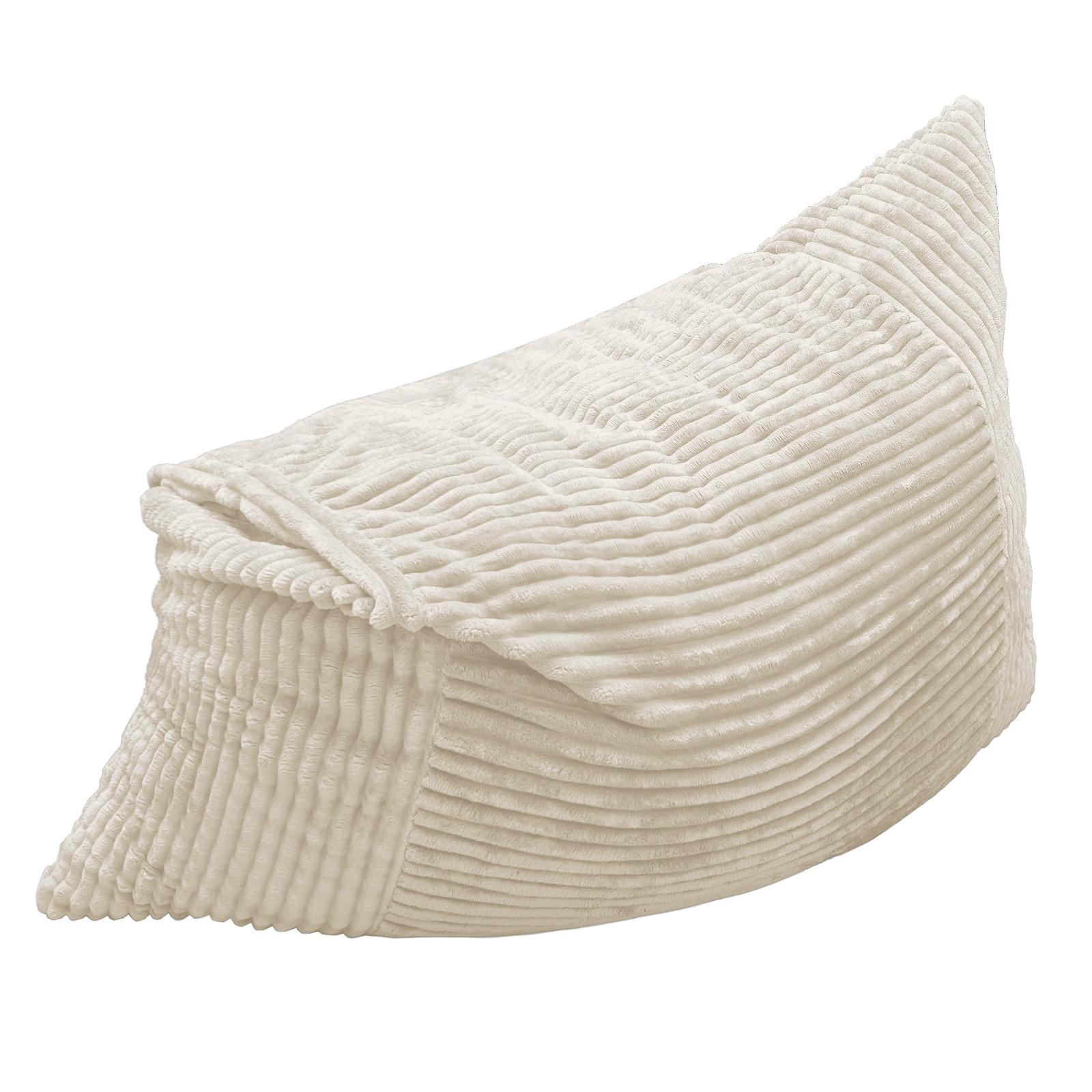 SITZSACK XXL 3-IN-1 aus Kordsamt als Sessel, Sofa und Bett - Weiß, Textil (180/25/125cm) - Urban Meuble