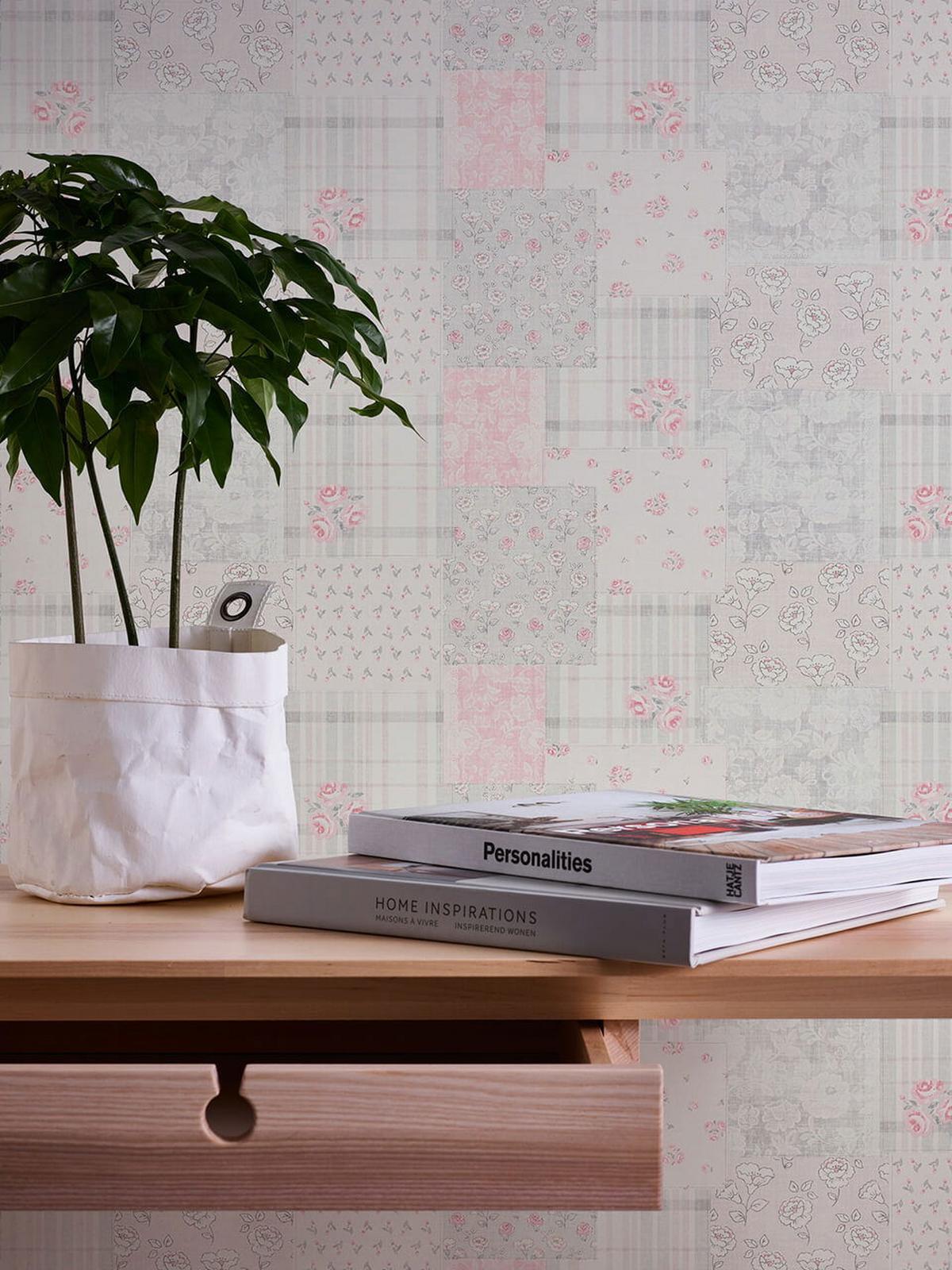 VLIESTAPETE Grau 53/1005 cm - Rot, Kunststoff/Textil (53/1cm) - KUNSTLOFT