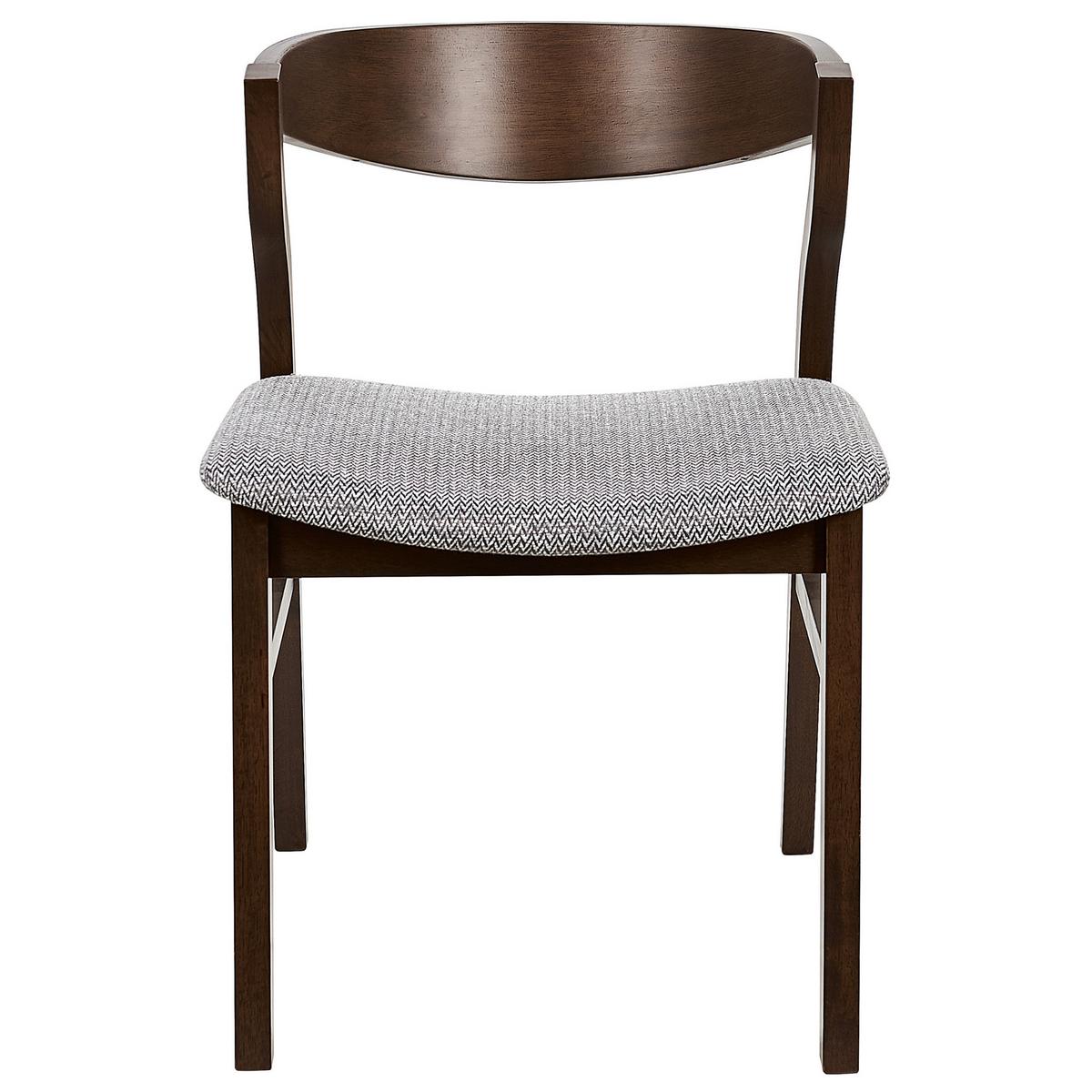 ESSZIMMERSTUHL 2er-Set Holzwerkstoff Dunkler Holzfarbton Maroa - Dunkelbraun, Holz/Textil (51/72/46cm) - Beliani