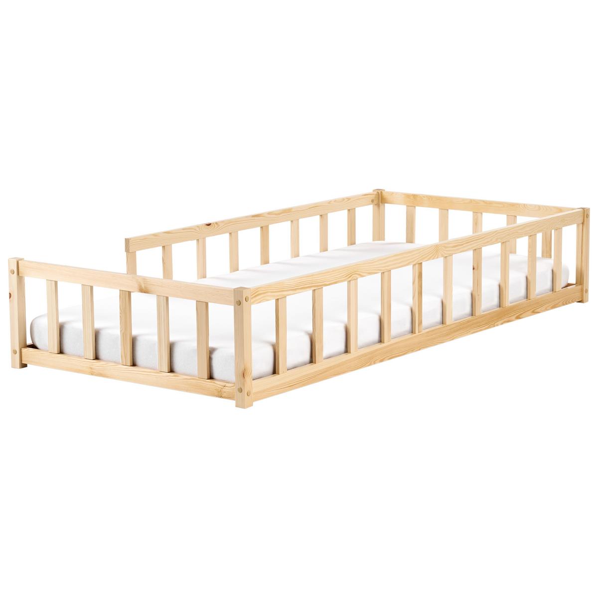 KINDERBETT 200x90 cm Heller Holzfarbton Meymac - Hellbraun, Holz (200/90cm) - Beliani