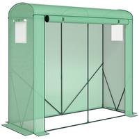 GEWÄCHSHAUS mit Netzfenster 200/75/188 cm - Grün, Metall (75/188/200cm) - Outsunny