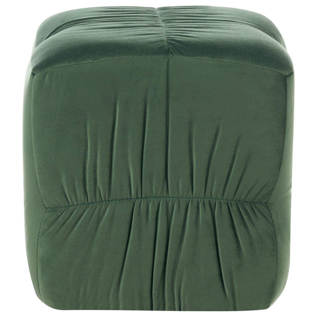 POUF Samtstoff Dunkelgrün Turley - Grün, Textil (57/38/57cm) - Beliani