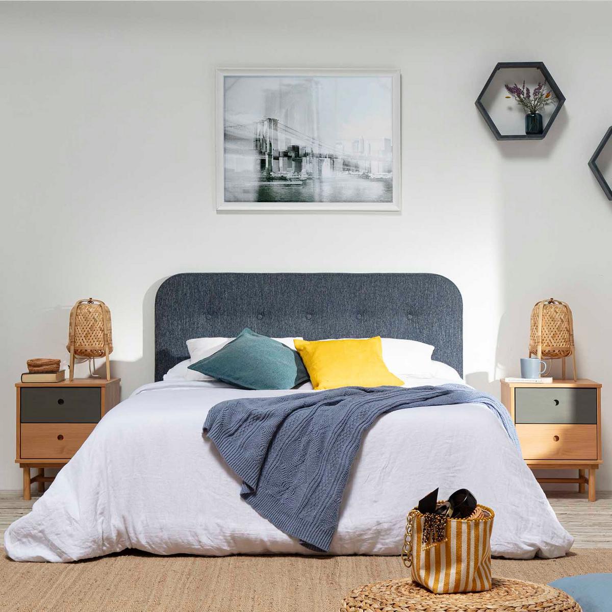KOPFTEIL 150x60 cm Saona Blau - Blau, Textil (8/60/150cm) - VS Venta-stock