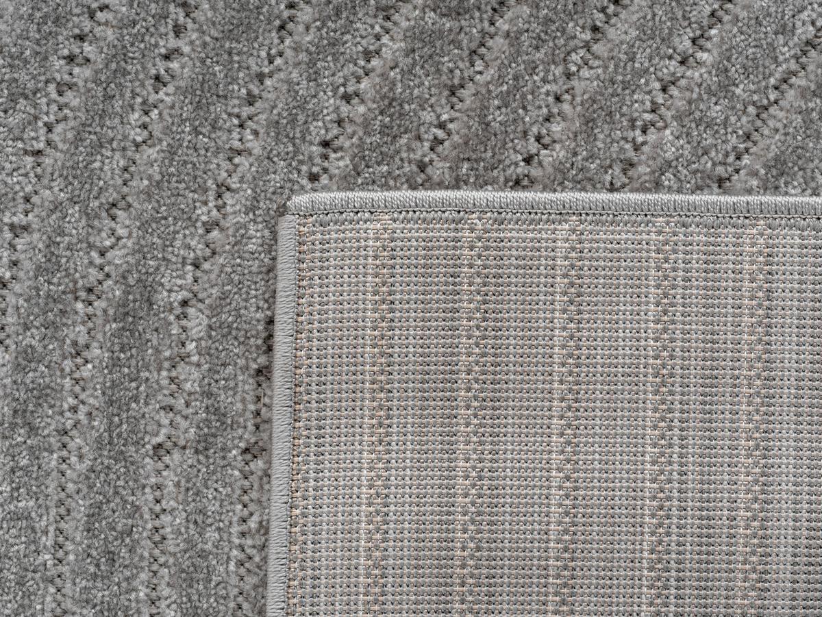 TEPPICH Outdoor ENGADIN in Silber, im Skandi-Stil mit 3D-Design, 200 x 290 cm - Silberfarben, Textil (290/200cm) - KADIMA DESIGN