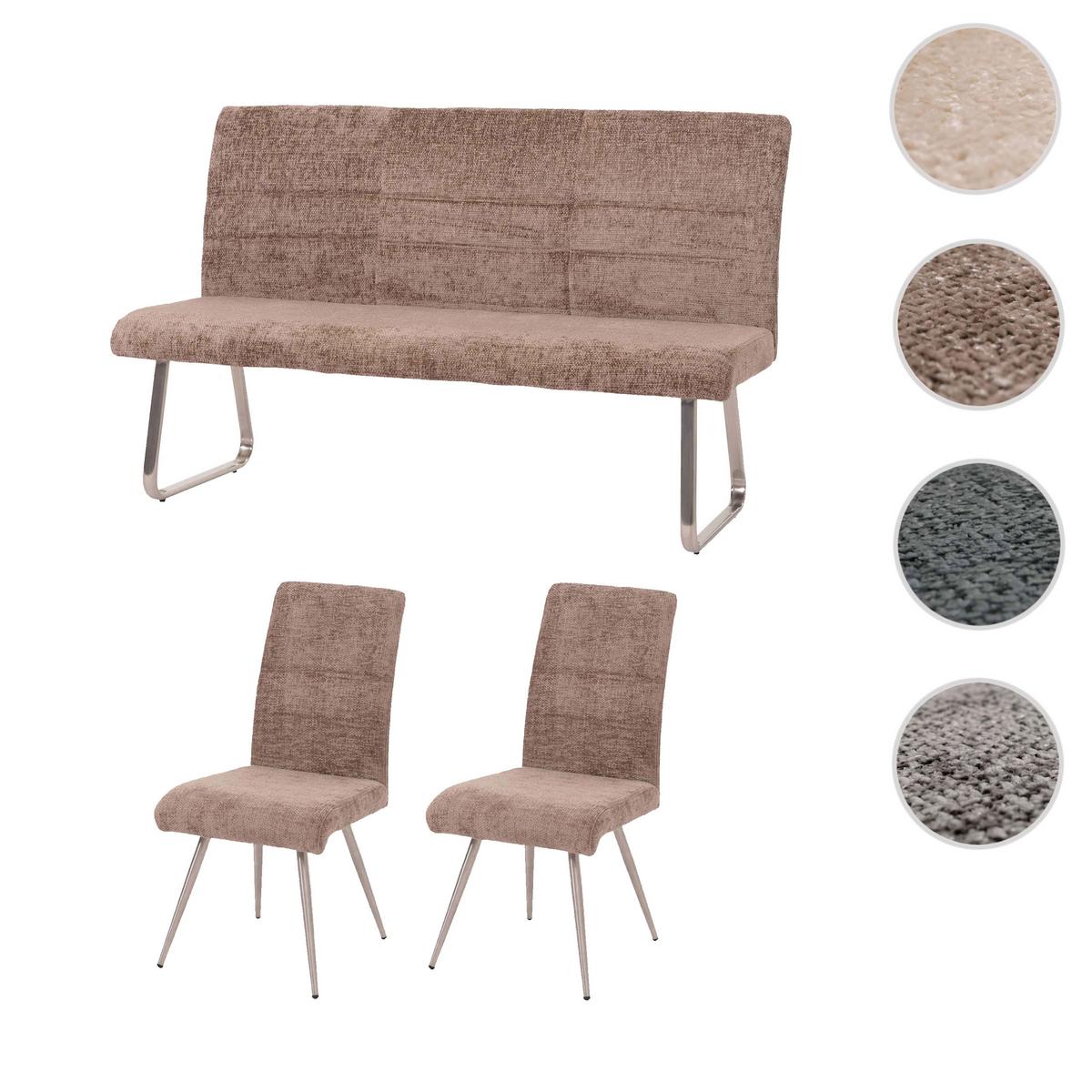 ESSZIMMER-SET Braun 3er-Set - Braun, Textil (160/100/65cm) - MCW