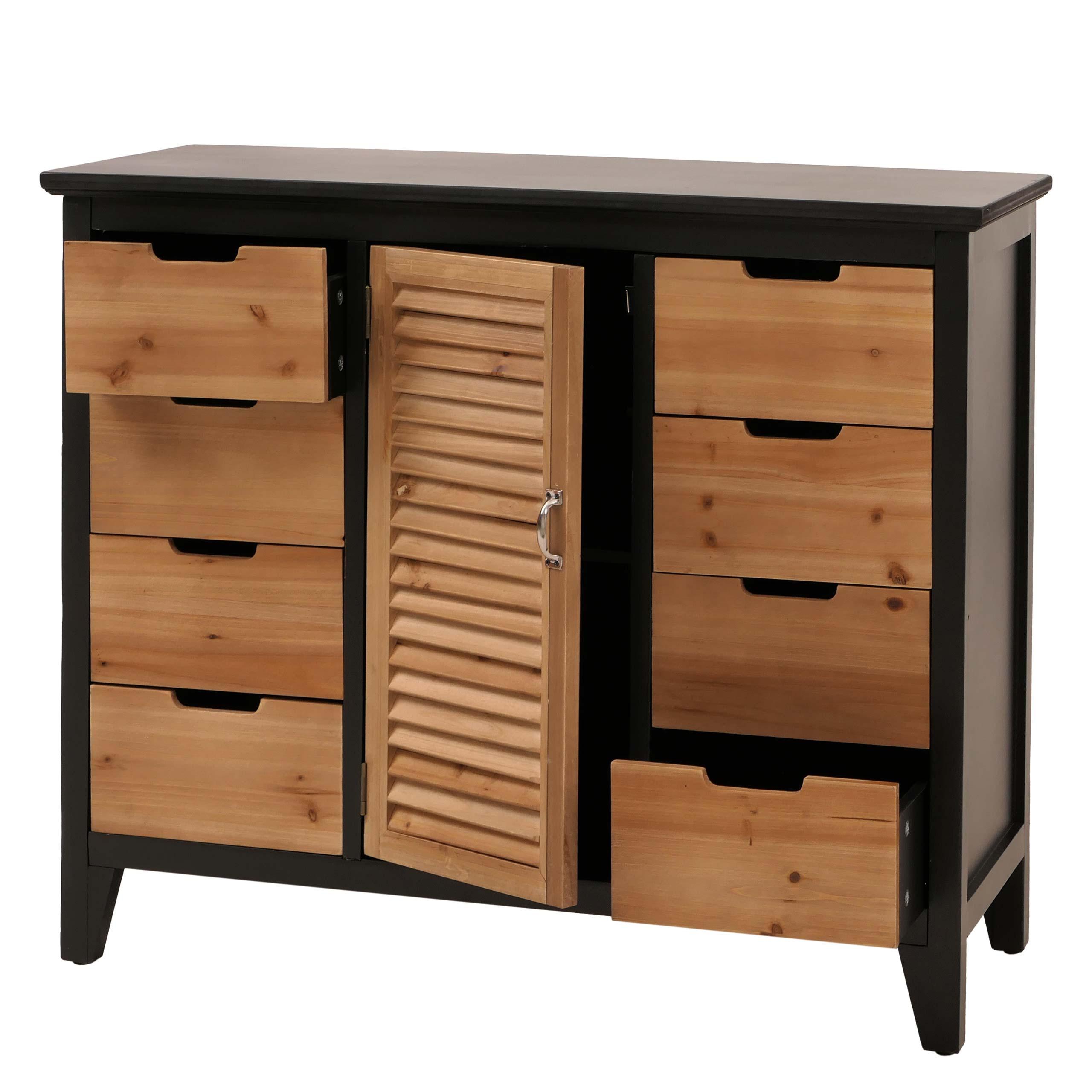 APOTHEKERKOMMODE Schwarz - Schwarz, Holz (91/80/40cm) - MCW