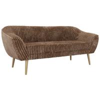 3-SITZER-SOFA PIRS - Braun Cord - Holzbeine - Buchefarben/Braun, Holzwerkstoff/Textil (180/75/74cm) - MKS