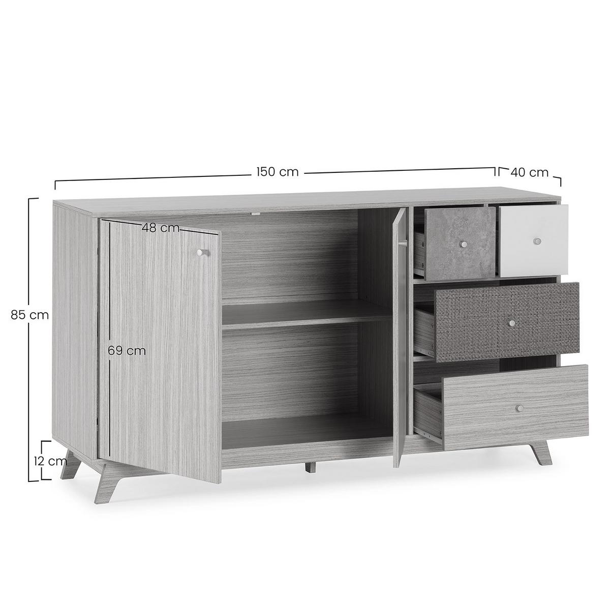 SIDEBOARD Maia - Multicolor, Holzwerkstoff (150/85/40cm) - VS Venta-stock