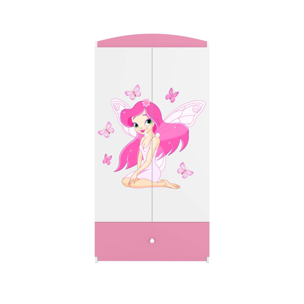 KINDERKLEIDERSCHRANK Elfe I - Hellrosa, Holzwerkstoff (90/175/52cm) - RAUMHIRSCH FURNITURE