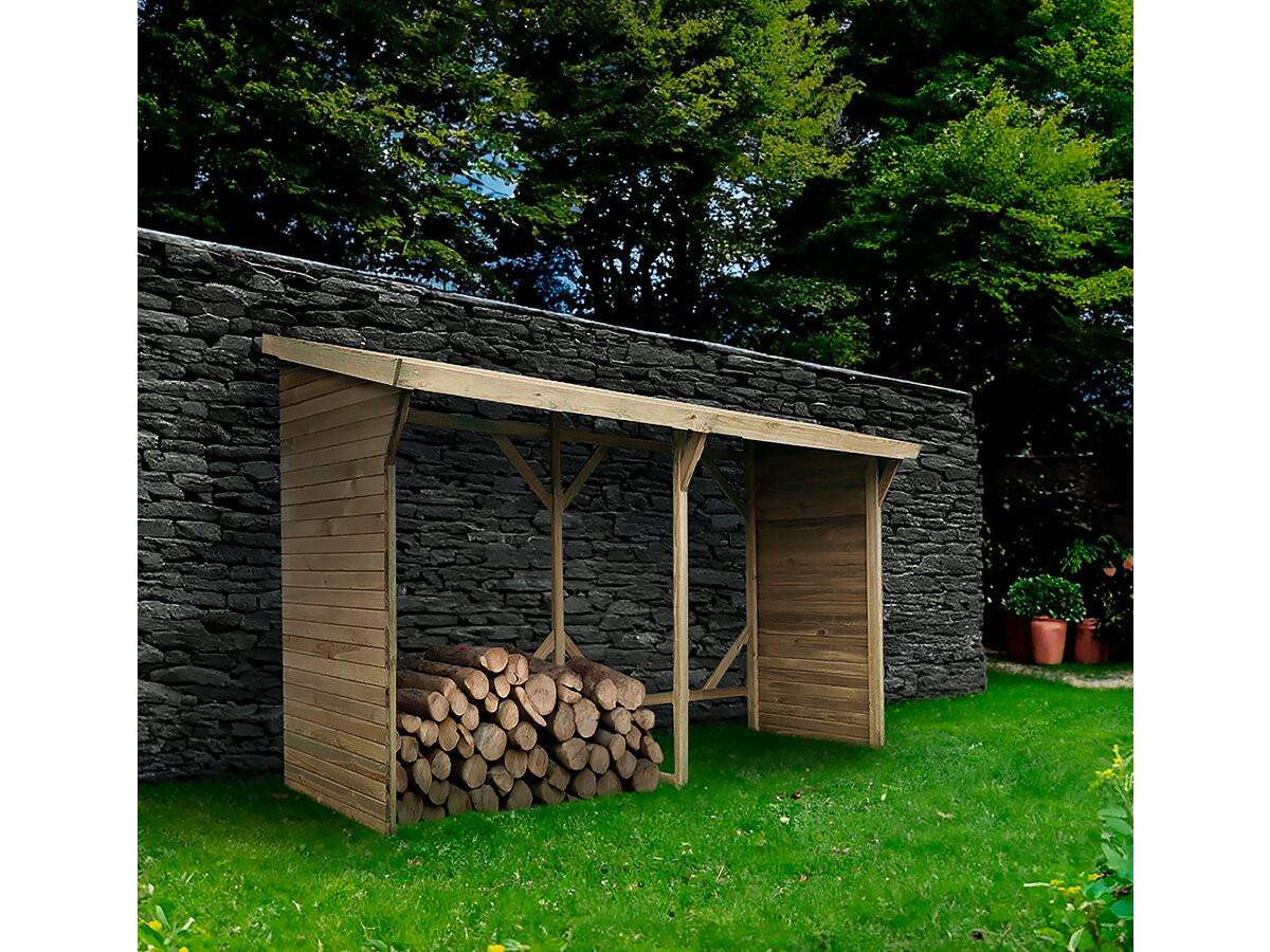 HOLZUNTERSTAND abri bûches - 2.5 m² - 2.78 x 0.90 x 1.85 m- 5 stères Braun - Braun, Holz (90/185/278cm) - Habitat Garten