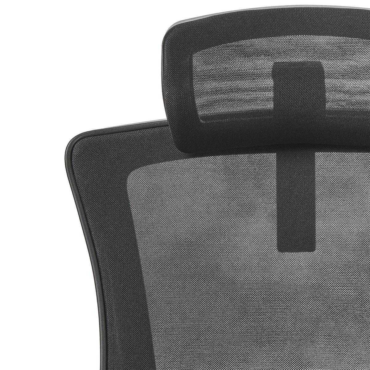 BÜROSTUHL Schwarz Paladin - Schwarz, Textil (52/96/56cm) - Beliani