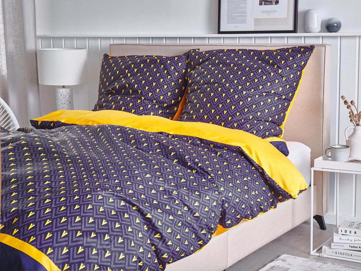 BETTWÄSCHE SET Wallingford 200 135x200 cm - Blau, Textil (135/200cm) - Beliani