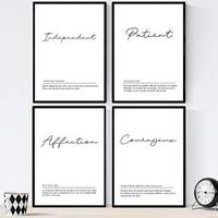 POSTER Set mit 4 Worten auf Französisch A3 Rahmenlos - Klar, Papier (29.7/3cm) - Nacnic