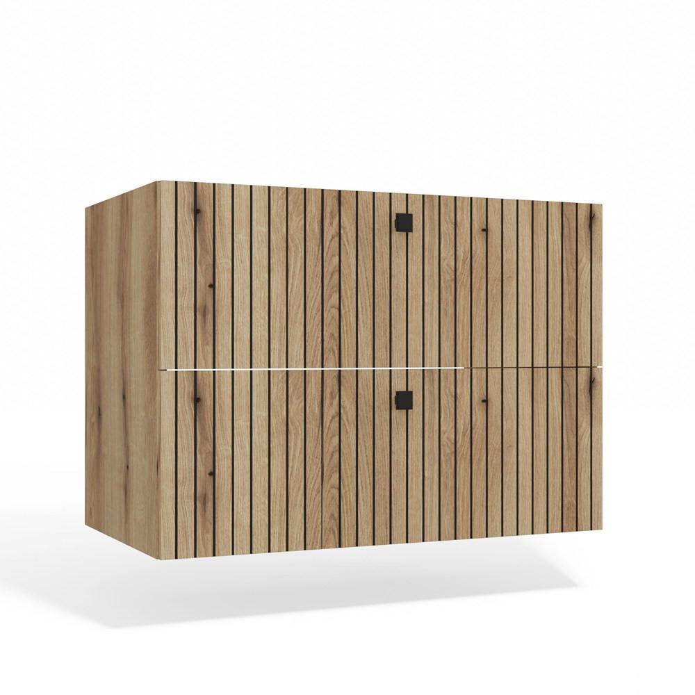 WASCHBECKENUNTERSCHRANK eiche 80/57/45,5 - Eichefarben, Holzwerkstoff (80/57/46cm) - RAUMHIRSCH FURNITURE