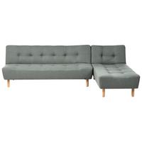 ECKSCHLAFSOFA Modul 4-Sitzer Stoff Grün linksseitig Alsten - Braun/Grün, Textil (258/161cm) - Beliani