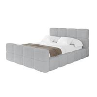 POLSTERBETT mit Bettkasten und Lattenrost, Bett mit Matratze H3/H4, Kopfteil, Boxbett, Doppelbett mit Stauraum - NATA-Z 120x200 Grau - Graphitfarben, Holzwerkstoff/Textil (120/200cm) - ALTDECOR