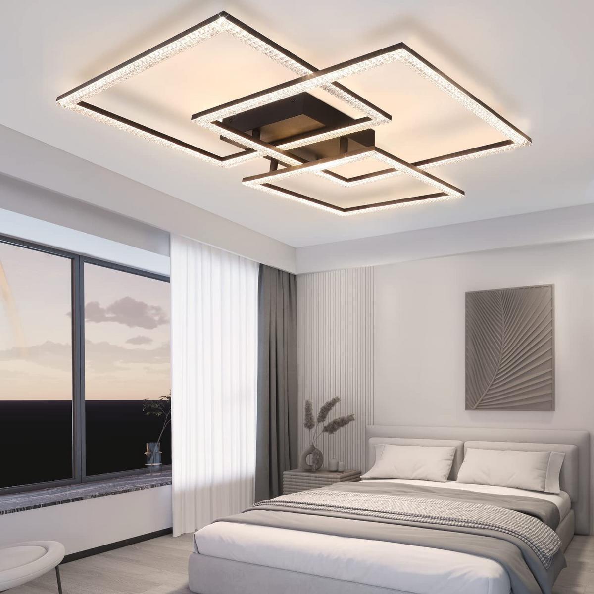 LED-DECKENLEUCHTE Lohnzahn 60.0/8.0/60 cm - Schwarz, Metall (60/60/8cm) - ZMH