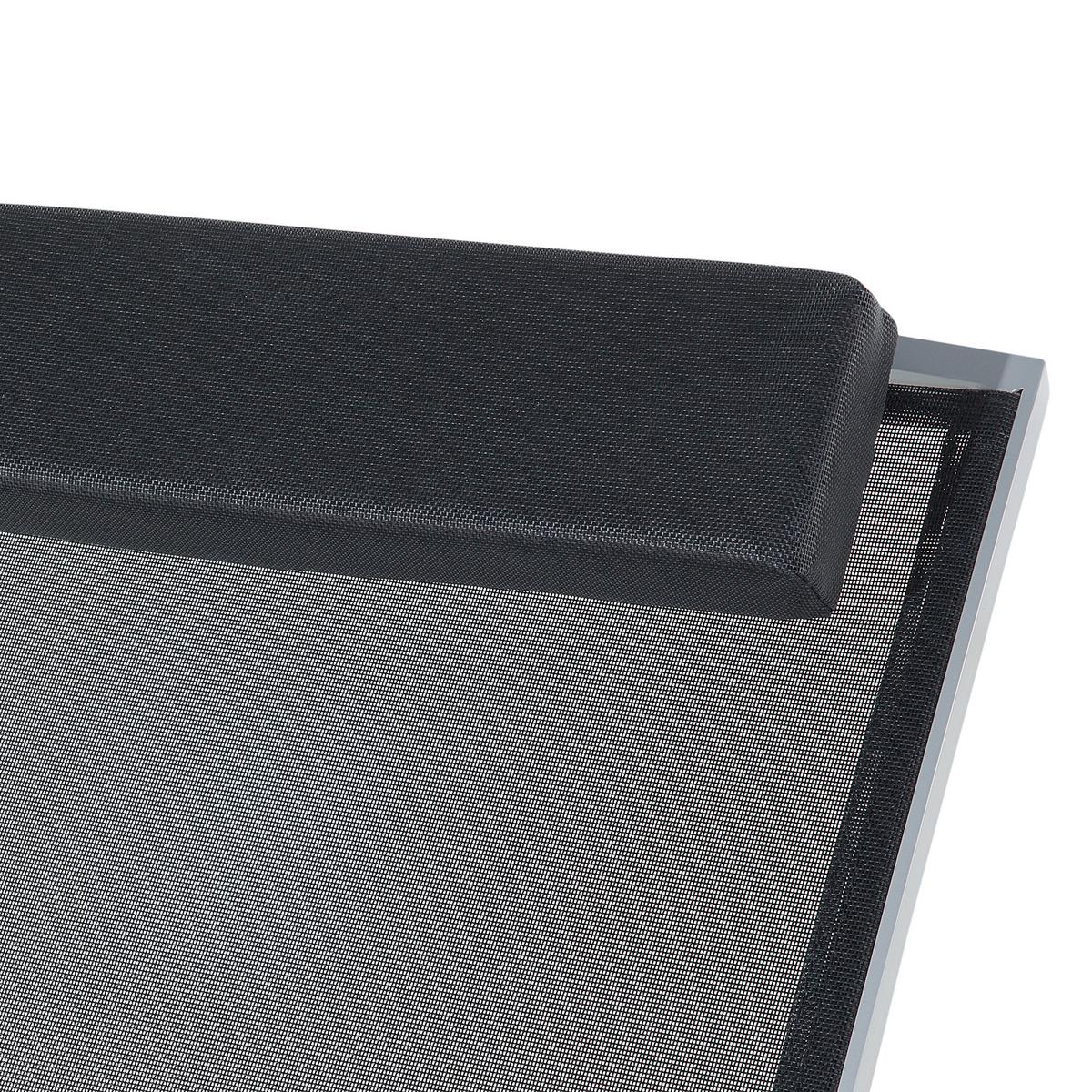 GARTENLIEGE schwarz Catania - Schwarz, Metall (66/103/155cm) - Beliani