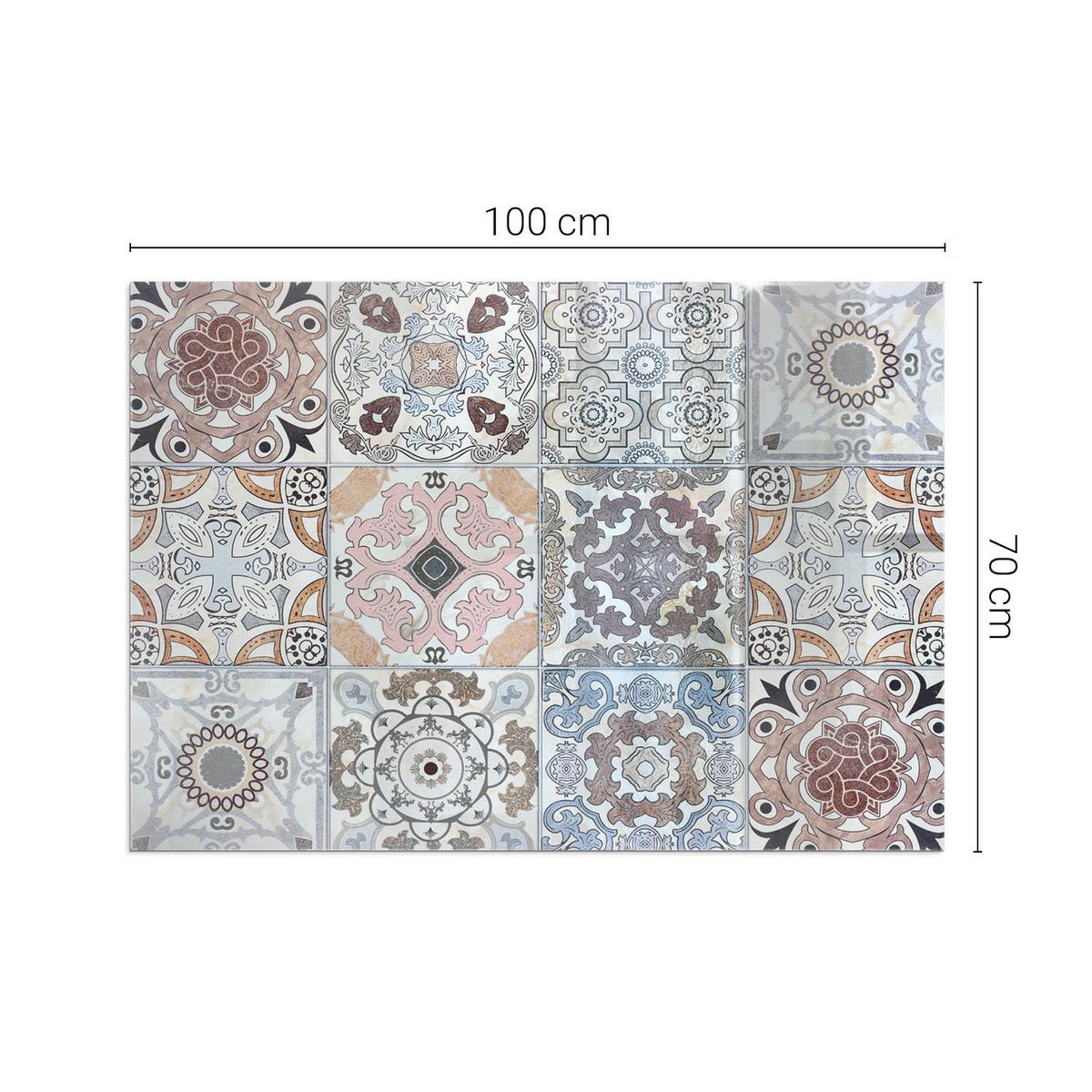GLASPLATTE für Kamin 100x70 cm - Grau, Glas (100/70/0.4cm) - TULUP
