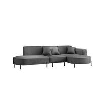 ECKSOFA Valencia - Anthrazit, Holzwerkstoff/Textil (321/165cm) - Fun Möbel