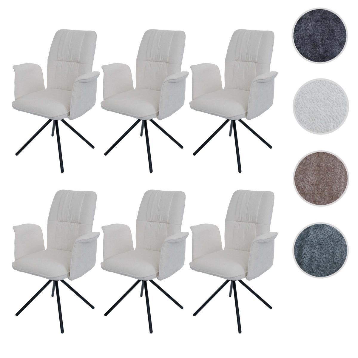ESSZIMMERSTUHL Cremeweiß 6er-Set - Creme/Weiß, Textil (70/94/60cm) - MCW