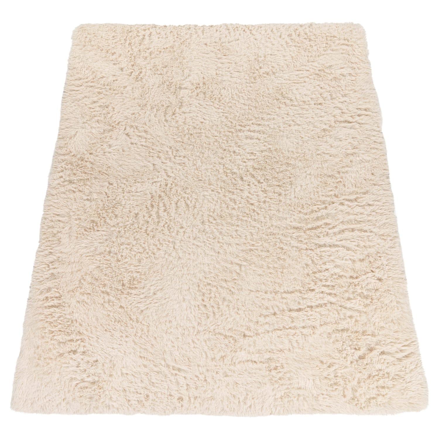 HOCHFLORTEPPICH, einfarbig, aus Polyester, Creme, 60 x 100 cm - Beige, Textil (100/60cm) - KADIMA DESIGN