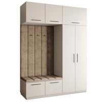 GARDEROBENSCHRANK REMA 180/240/60 cm Modern Garderobe-Set Kaschmir - Kaschmir/Mokka, Holzwerkstoff (180/240/60cm) - MASSENO