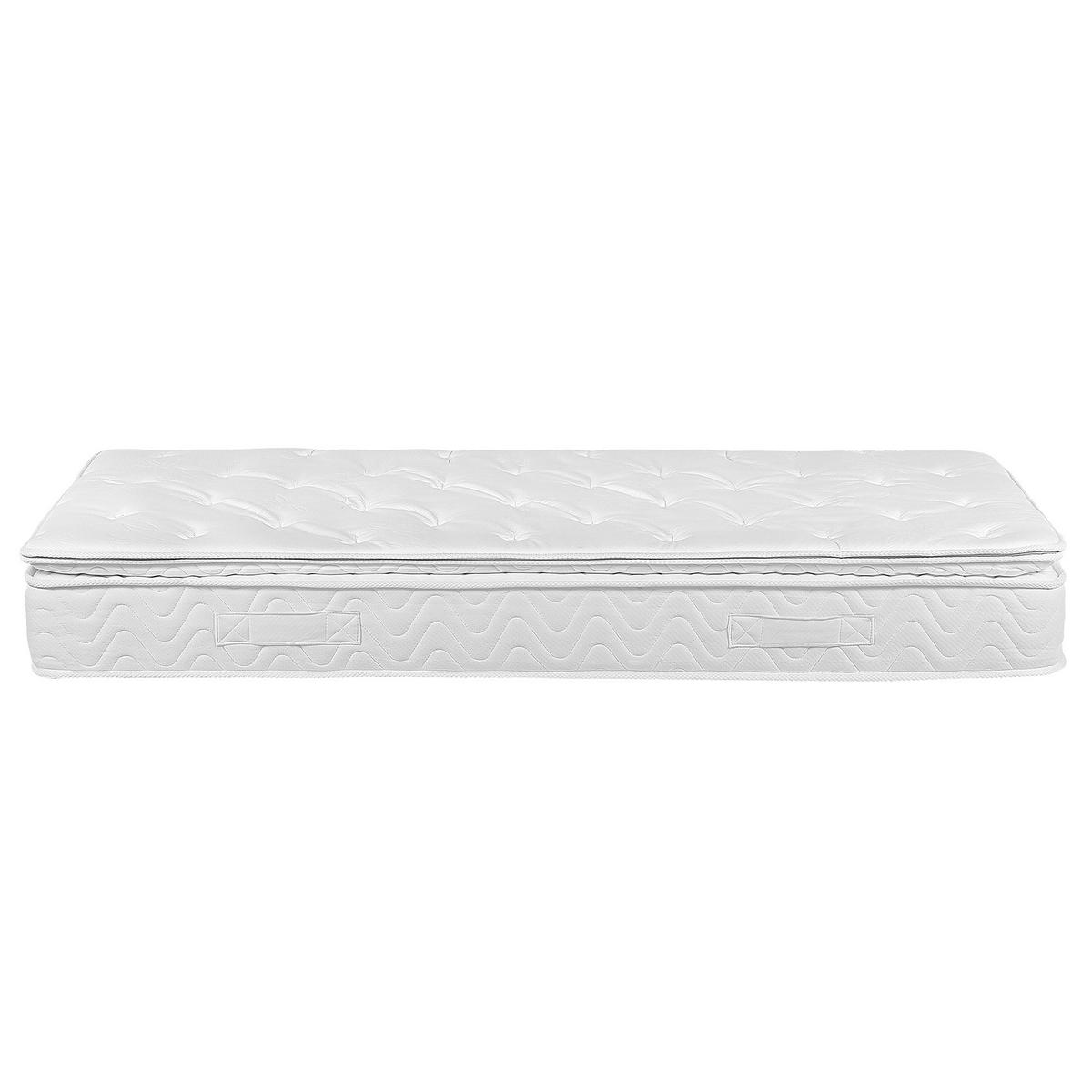TASCHENFEDERKERNMATRATZE Memory Foam mittelfest 90/200/25 cm Luxus - Beige, Textil (90/200cm) - Beliani