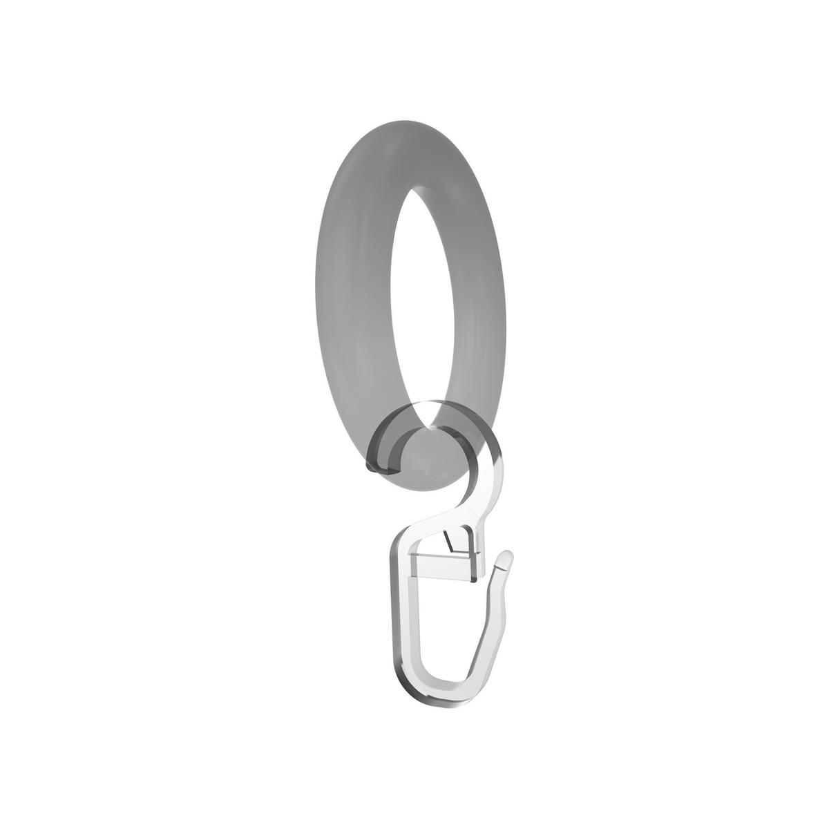 FALTENHAKEN / ÜBERKLIPSHAKEN MIT FALTENLEGEHAKEN Öse 10 mm, Glasklar, Packung 10 Stück - Transparent, Kunststoff (1.6/3.6/1cm) - INTERDECO