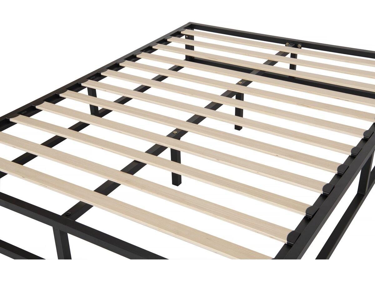 LATTENROST cadre de lit en métal 140 x 190 cm - noir Schwarz - Schwarz, Metall (190/140cm) - Habitat Garten