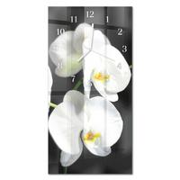 WANDUHR aus Glas 30x60 cm - Orchidee - Multicolor, Glas (30/60/0.4cm) - TULUP