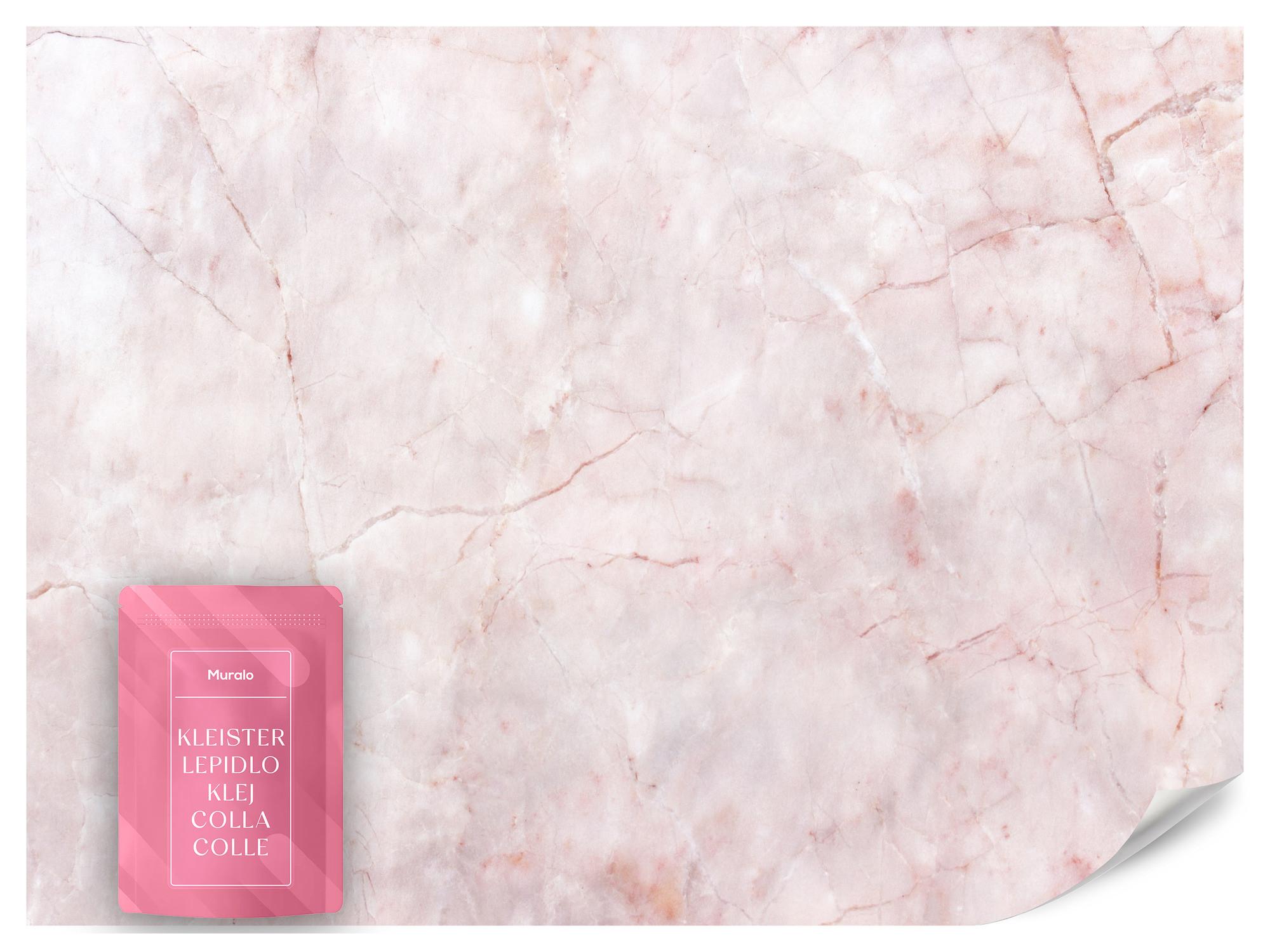 FOTOTAPETE Rosa Marmor Abstraktion Moderne Muster 100x70 - Rosa, Papier (100/70cm) - Muralo