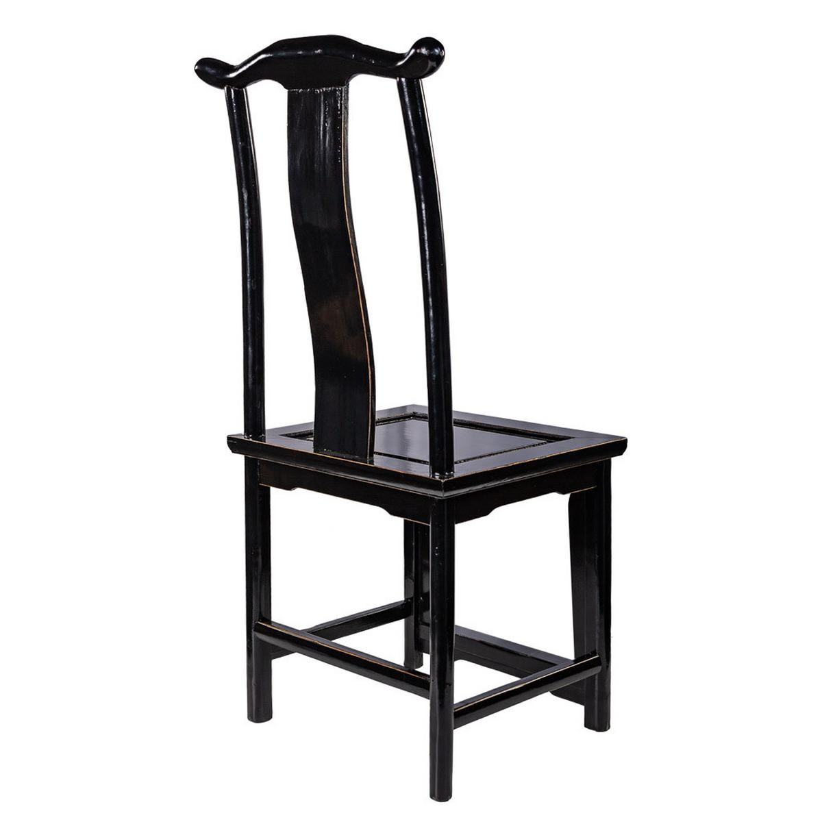 STUHL aus Holz, schwarz, 49x42x119cm - Schwarz, Holz (49/119/42cm) - Wanderlust
