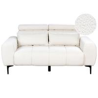 2-SITZER-SOFA Bouclé weiß Vegamo - Weiß, Textil (176/97/110cm) - Beliani