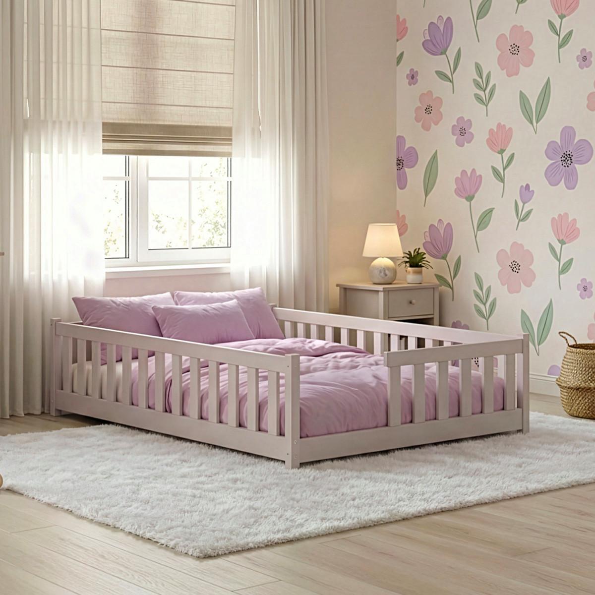 BETT 120/200 Théa Kaschmir - Beige, Holz (120/200cm) - Petits-meubles