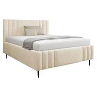 POLSTERBETT Ribo Leg - Creme/Schwarz, Holz/Textil (180/200cm) - MIRJAN24
