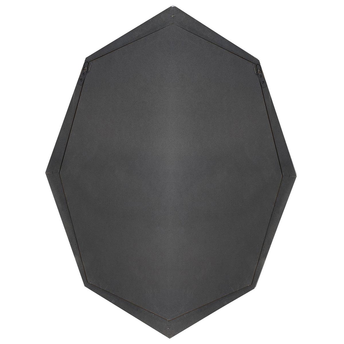 WANDSPIEGEL silber achteckig 91/66 cm Oeno - Silberfarben, Holzwerkstoff (66/91/7cm) - Beliani