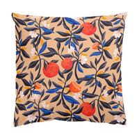 DEKOKISSEN Orangen mit Blätterranken 50/50 cm - Beige, Textil (50/50/10cm) - Bilderwelten