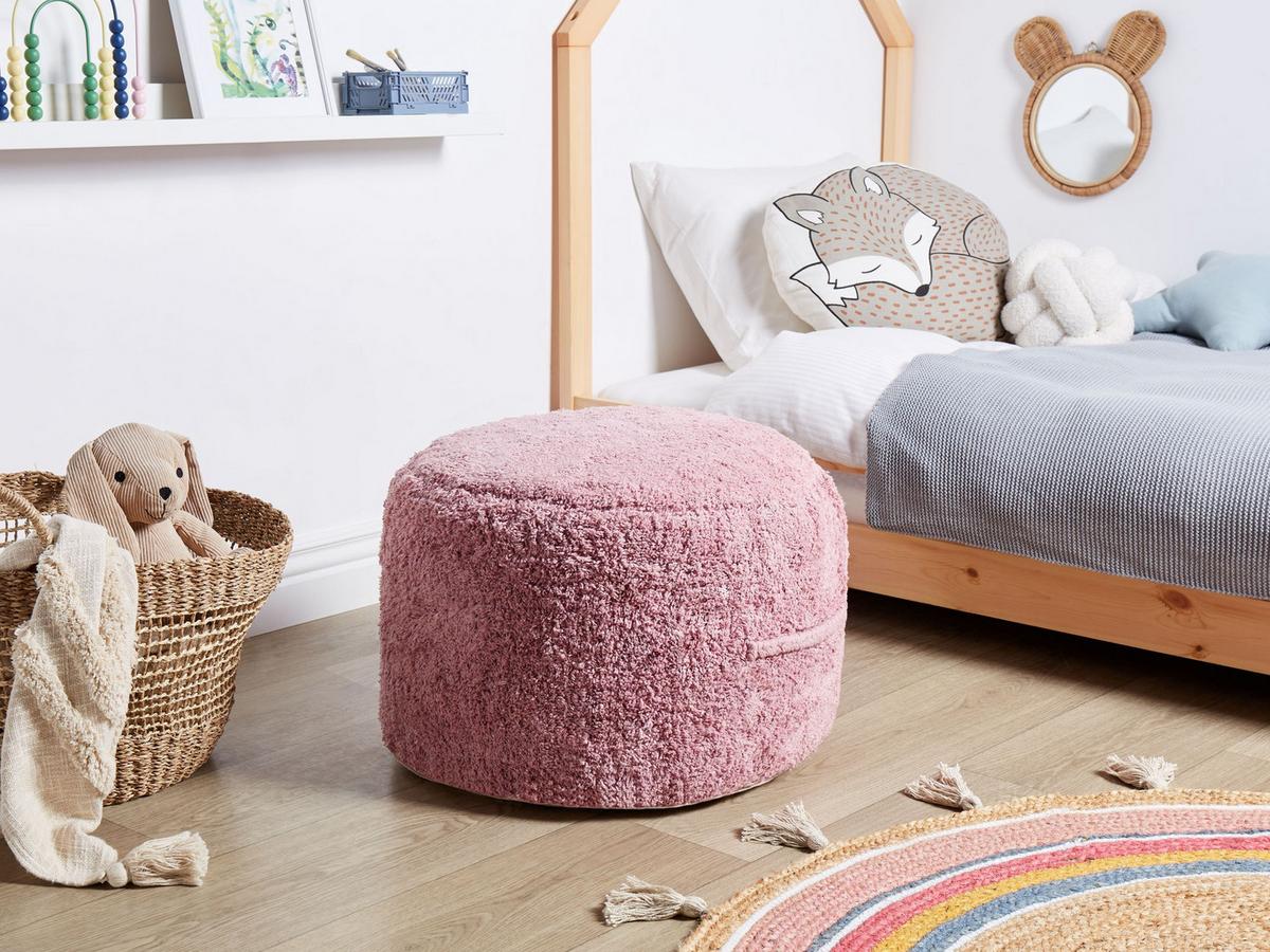 POUF Baumwolle Rosa Kandhkot - Pink, Textil (50/35/50cm) - Beliani