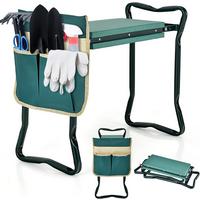 KNIEBANK Grün - Grün, Metall (58/50/27.5cm) - COSTWAY