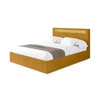 POLSTERBETT mit Bettkasten und Lattenrost, Boxbett ohne Matratze - GOLA 180x200 Senfgelb - Currygelb, Holzwerkstoff/Textil (180/200cm) - ALTDECOR
