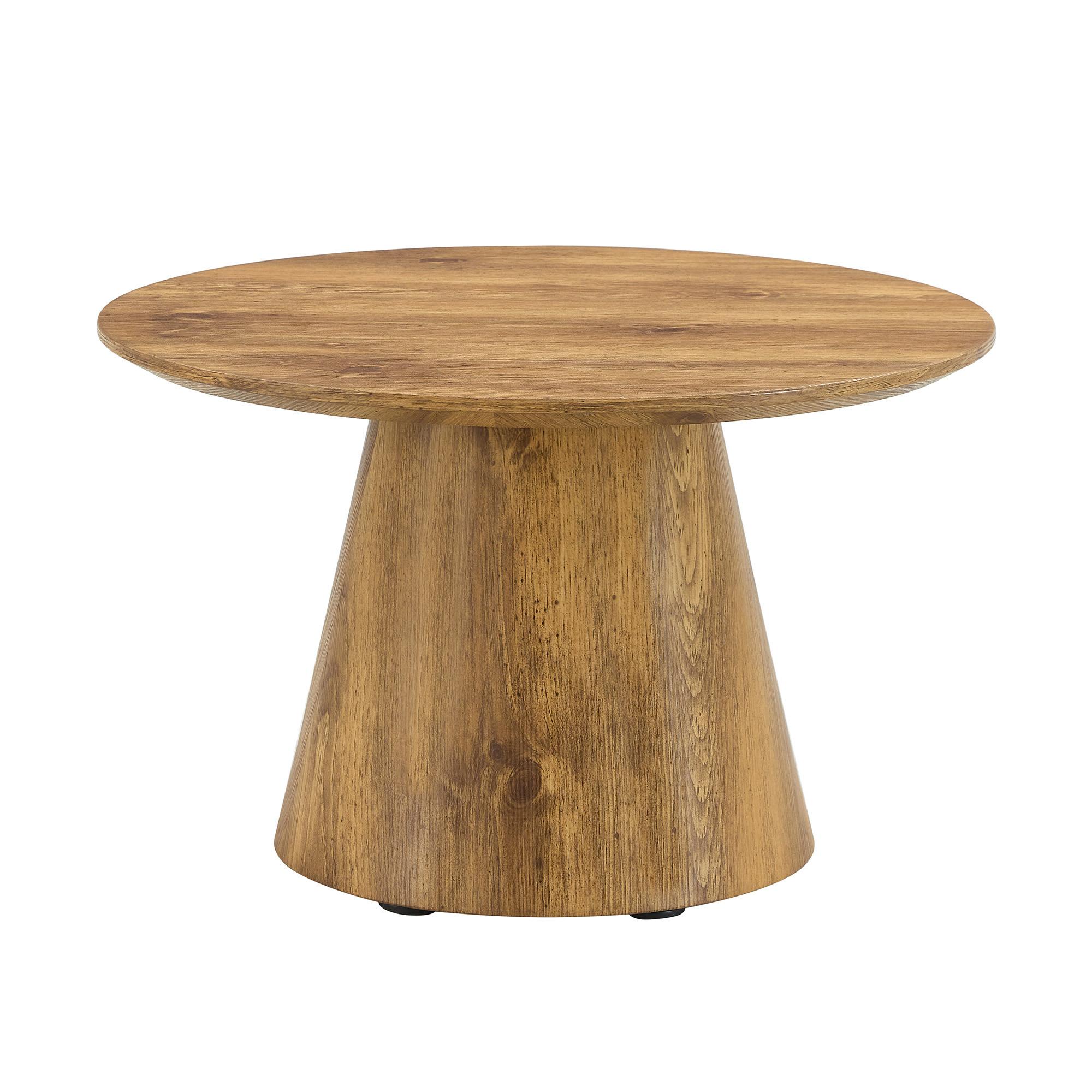 COUCHTISCH Rund Naturholzoptik MDF Ø 60 cm Beistelltisch Holz - Naturfarben, Holzwerkstoff (60/60/35cm) - Urban Meuble
