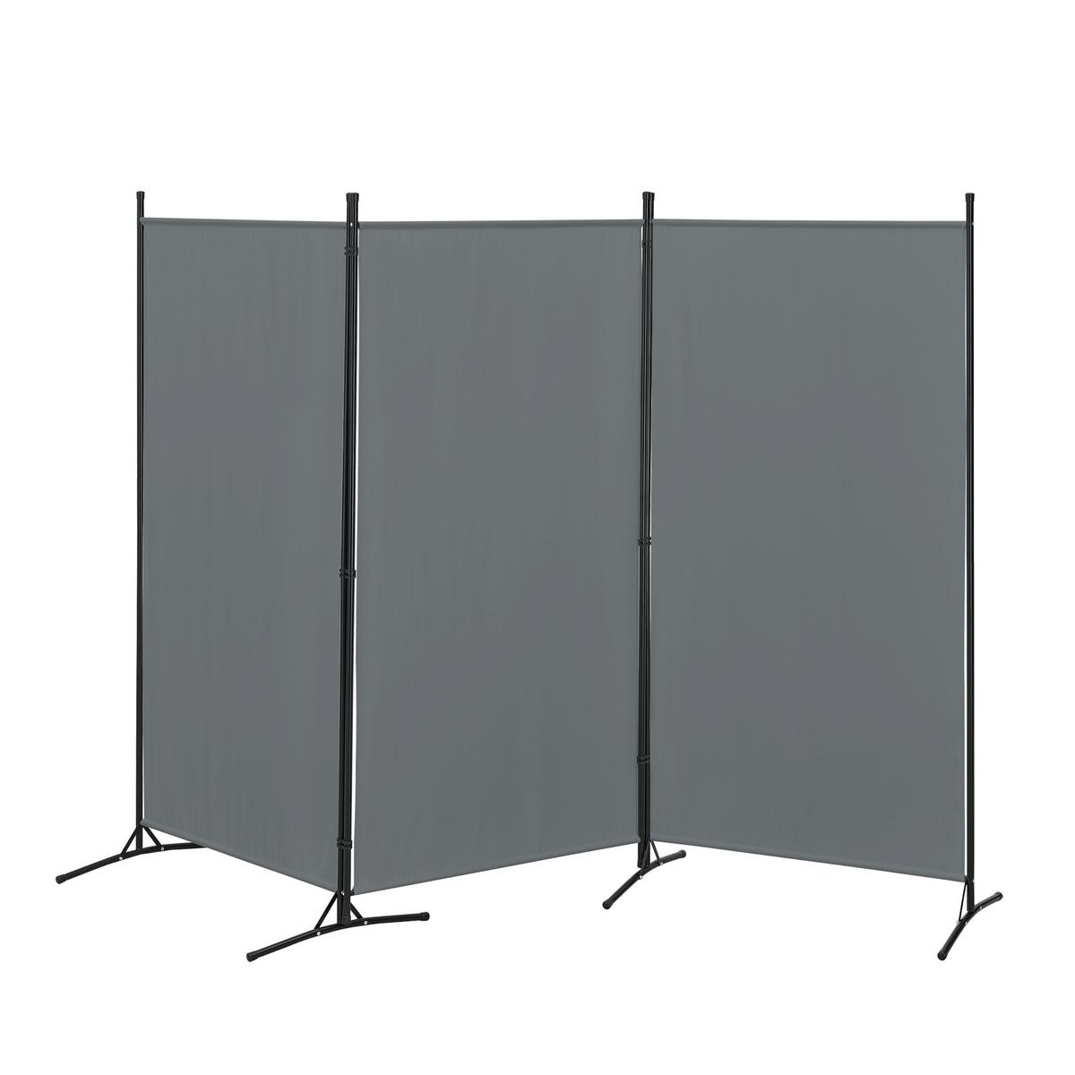 SICHTSCHUTZ Teruel - Dunkelgrau, Textil/Metall (260/0.1cm) - [en.casa]