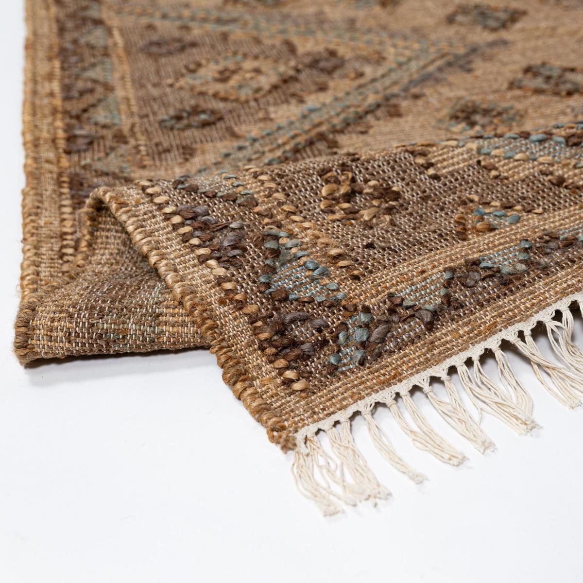 JUTETEPPICH handgewebt BERMEO, im Vintage-Stil, Natur, 140 x 200 cm - Beige, Textil (200/140cm) - KADIMA DESIGN
