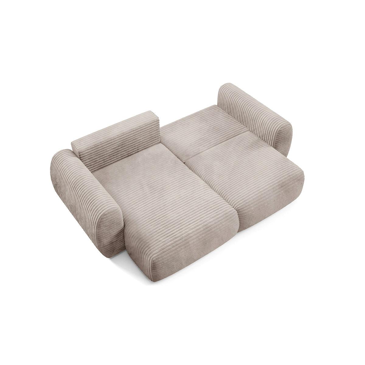 ECKSOFA Camilla 3 Sitzplätze Taupe - Taupe, Holz (270/165cm) - Petits-meubles